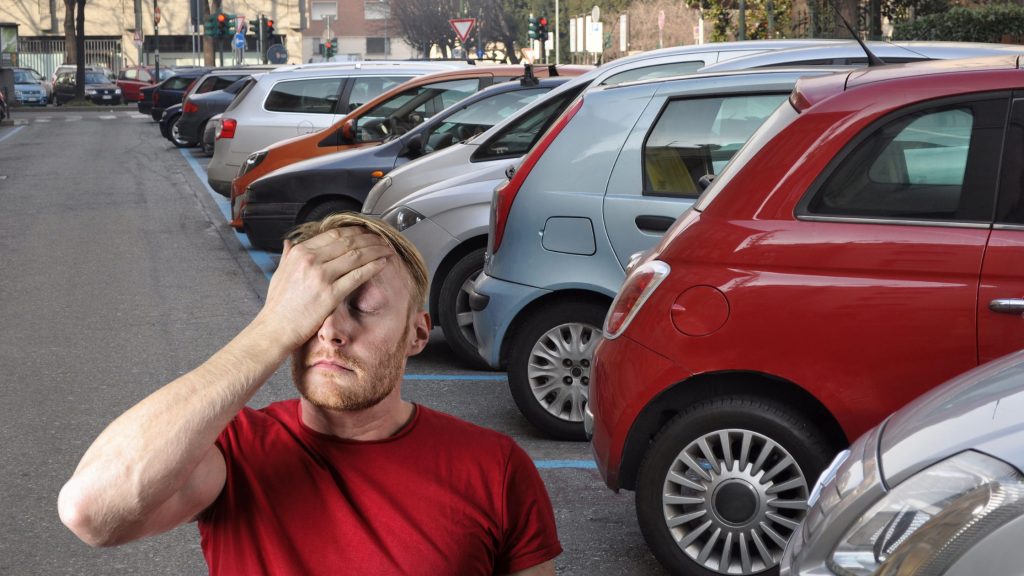 frustraed man at budapest parking fee increase