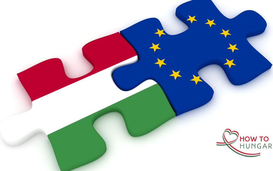 Puzzle pieces with Hungarian and EU flags symbolising the legal disconnect over EU permanent residence rejections in Hungary.