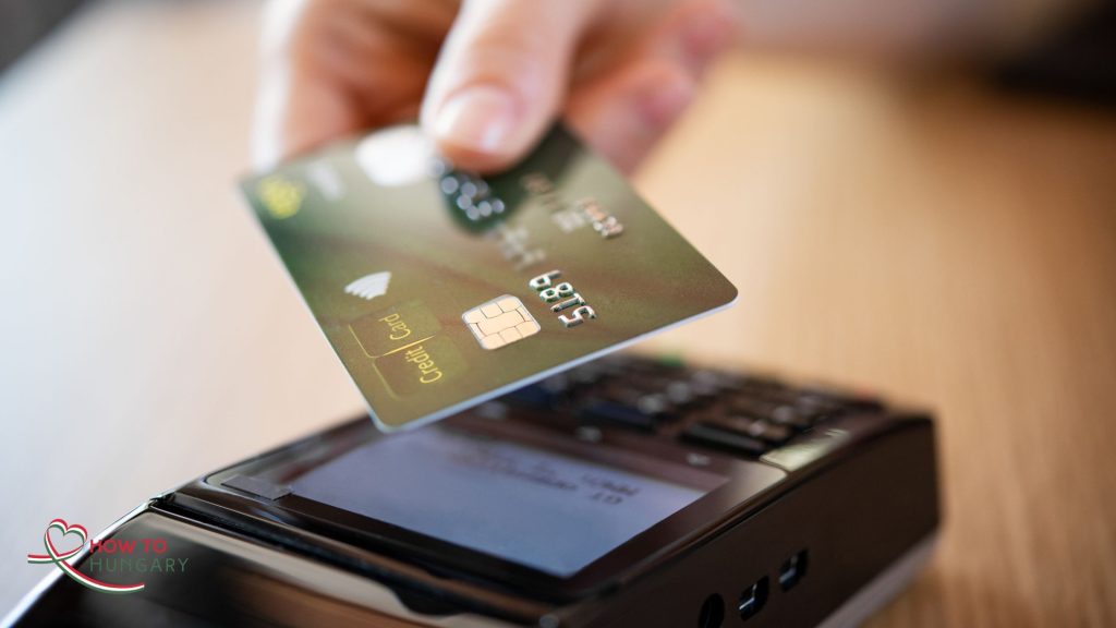 Tipping in Hungary 2025: card machine asking for tip at a Budapest café