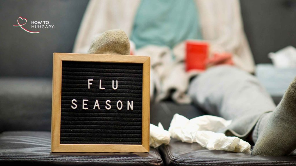 GP in Hungary – patients wait for flu season vaccinations at a Budapest family doctor’s office, autumn 2025