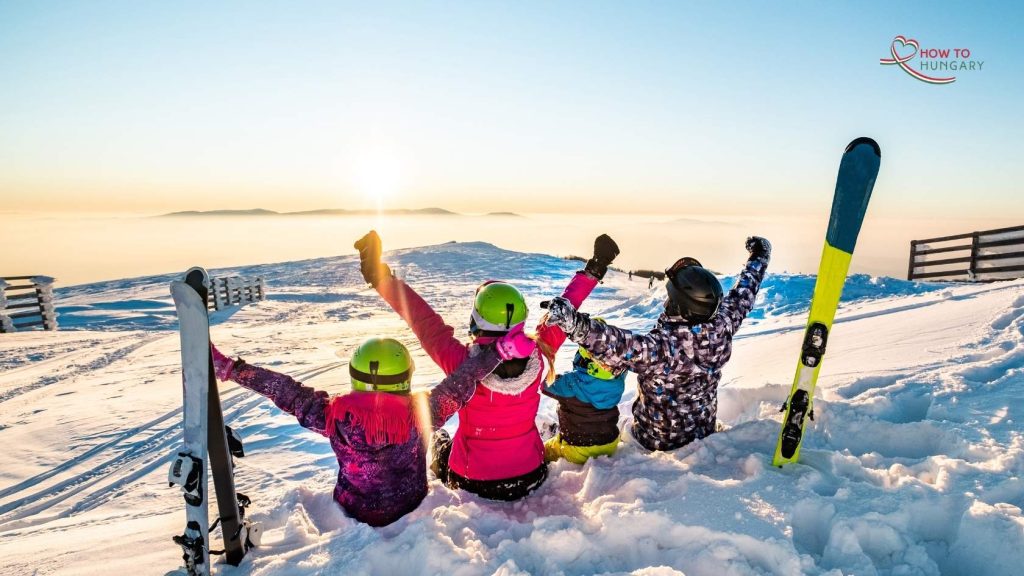 Family ski trip during the winter break ahead of the Hungarian Public Holidays 2026.