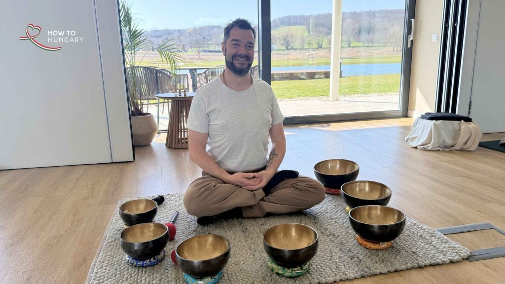 Sound bowl meditation session at Evergreen Health at Zala Springs