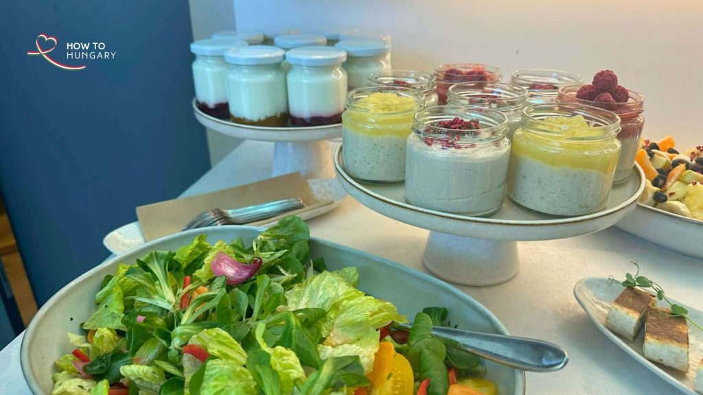 Healthy brunch buffet at Evergreen Health at Zala Springs